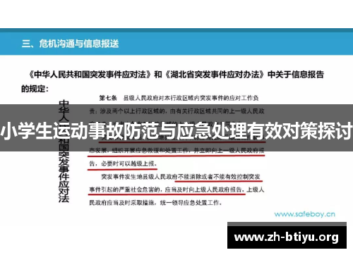 小学生运动事故防范与应急处理有效对策探讨 小学生运动事故防范与应急处理有效对策探讨
